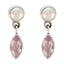 Rose-Quartz-Moroccan-Marie-multiple-Stud-Pink-Silver-Earring