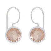 Rose-Quartz-Australian-Camilla-Solitaire-Dangle-Pink-925-Sterling-Silver-Earring