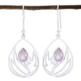 Rose-Quartz-Middle-Eastern-Nora-Solitaire-Dangle-Pink-92.5-Silver-Earring