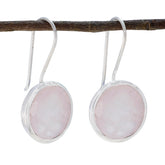 Rose-Quartz-Latin-American-Penelope-Solitaire-Dangle-Pink-Silver-Earring