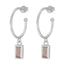 Rose-Quartz-Latin-American-Victoria-Solitaire-Dangle-Pink-925-Sterling-Silver-Earring
