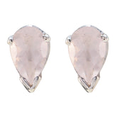 Rose-Quartz-Russian-Scarlett-Solitaire-Stud-Pink-925-Sterling-Silver-Earring