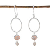 Rose-Quartz-Middle-Eastern-Clara-Toi-et-Moi-Dangle-Pink-Silver-Earring