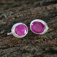 Ruby-Russian-Wen-Solitaire-Stud-Red-925-Sterling-Silver-Earring