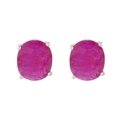 Ruby-Egyptian-Rosa-Solitaire-Stud-Red-92.5-Silver-Earring