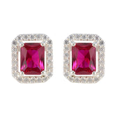 Ruby-CZ-Middle-Eastern-Micaela-multiple-Stud-Red-Silver-Earring