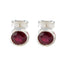 Ruby-CZ-American-Micaela-Solitaire-Stud-Red-92.5-Silver-Earring