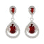 Ruby-CZ-German-Ying-multiple-Stud-Red-925-Silver-Earring