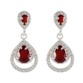Ruby-CZ-German-Ying-multiple-Stud-Red-925-Silver-Earring