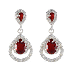 Ruby-CZ-German-Ying-multiple-Stud-Red-925-Silver-Earring