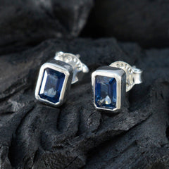 Blue-Sapphire-Australian-Natalia-Solitaire-Stud-Blue-Silver-Earring