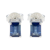 Blue-Sapphire-German-Paula-Solitaire-Stud-Blue-925-Sterling-Silver-Earring