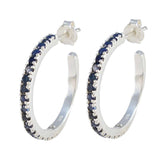 Blue-Sapphire-Mexican-Seo-yeon-multiple-Stud-Blue-925-Silver-Earring