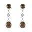 Smoky-Quartz-Mexican-Yasmin-multiple-Stud-Brown-92.5-Silver-Earring