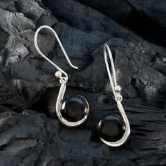 Rauchquarz-Französischer-Aiko-Solitär-Ohrhänger-Braun-92,5-Silber