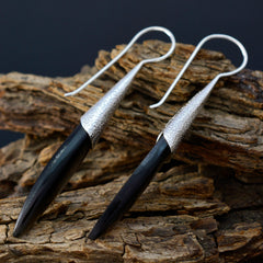 Smoky-Quartz-Egyptian-Li-Lee-Solitaire-Dangle-Brown-Sterling-Silver-Earring