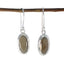 Smoky-Quartz-Russian-Emi-Solitaire-Dangle-Brown-92.5-Silver-Earring