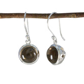 Smoky-Quartz-African-Elena-multiple-Dangle-Brown-925-Silver-Earring