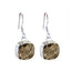 Smoky-Quartz-Korean-Maya-Solitaire-Dangle-Brown-92.5-Silver-Earring