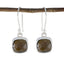 Smoky-Quartz-Turkish-Hua-multiple-Dangle-Brown-Silver-Earring