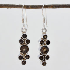 Smoky-Quartz-Spanish-Li-Lee-multiple-Dangle-Brown-92.5-Silver-Earring