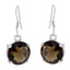 Smoky-Quartz-American-Seo-yeon-multiple-Dangle-Brown-Silver-Earring