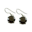 Smoky-Quartz-Japanese-Haruka-Solitaire-Dangle-Brown-925-Sterling-Silver-Earring
