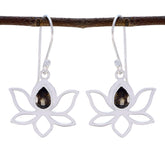 Smoky-Quartz-Moroccan-Nari-Solitaire-Dangle-Brown-92.5-Silver-Earring