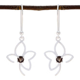 Smoky-Quartz-Latin-American-Katarina-Solitaire-Dangle-Brown-92.5-Silver-Earring
