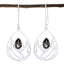 Smoky-Quartz-Mexican-Constanza-Solitaire-Dangle-Brown-925-Sterling-Silver-Earring