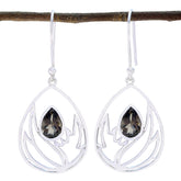 Smoky-Quartz-Mexican-Constanza-Solitaire-Dangle-Brown-925-Sterling-Silver-Earring