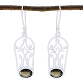 Smoky-Quartz-Australian-Sophia-Solitaire-Dangle-Brown-925-Silver-Earring