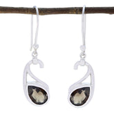 Smoky-Quartz-Latin-American-Elena-Solitaire-Dangle-Brown-925-Sterling-Silver-Earring