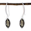 Smoky-Quartz-French-Fernanda-Solitaire-Dangle-Brown-92.5-Silver-Earring