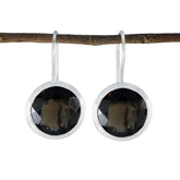 Smoky-Quartz-German-Florencia-Solitaire-Dangle-Brown-Sterling-Silver-Earring