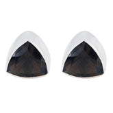 Smoky-Quartz-Turkish-Laura-Solitaire-Stud-Brown-925-Sterling-Silver-Earring