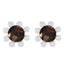 Smoky-Quartz-Middle-Eastern-Isadora-Solitaire-Stud-Brown-Silver-Earring
