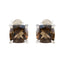 Smoky-Quartz-Latin-American-Antonia-Solitaire-Stud-Brown-Silver-Earring