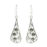 Smoky-Quartz-Latin-American-Valentina-multiple-Dangle-Brown-Sterling-Silver-Earring