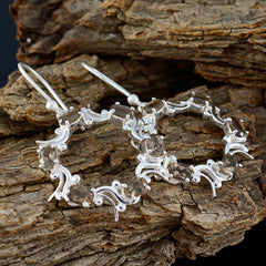 Smoky-Quartz-German-Milagros-multiple-Dangle-Brown-92.5-Silver-Earring