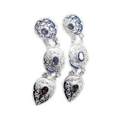 Smoky-Quartz-Russian-Giulia-multiple-Dangle-Brown-92.5-Silver-Earring