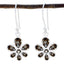 Smoky-Quartz-Russian-Min-seo-multiple-Dangle-Brown-925-Silver-Earring