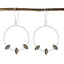 Smoky-Quartz-Japanese-Savannah-Trilogy-Dangle-Brown-Sterling-Silver-Earring
