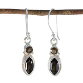 Smoky-Quartz-American-Camila-Toi-et-Moi-Dangle-Brown-Sterling-Silver-Earring