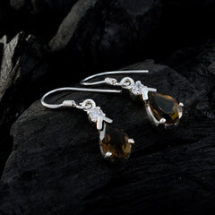 Smoky-Quartz-American-Paula-multiple-Dangle-Brown-92.5-Silver-Earring