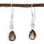 Smoky-Quartz-American-Paula-multiple-Dangle-Brown-92.5-Silver-Earring