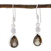 Smoky-Quartz-American-Paula-multiple-Dangle-Brown-92.5-Silver-Earring