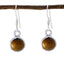 Tiger-Eye-Japanese-Rebeca-multiple-Dangle-Brown-92.5-Silver-Earring