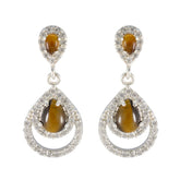 Tiger-Eye-African-Yuki-multiple-Stud-Brown-92.5-Silver-Earring