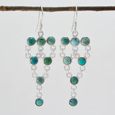 Turquoise-German-Bianca-multiple-Dangle-Blue-925-Sterling-Silver-Earring